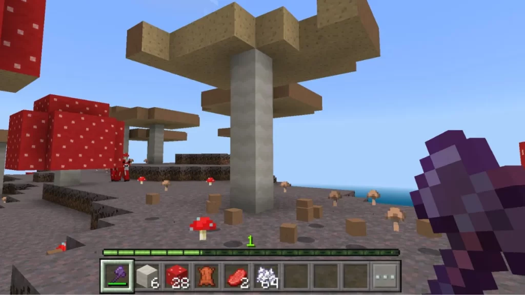 Mushroom chopping 3 1 How To Get Mushroom Blocks in Minecraft