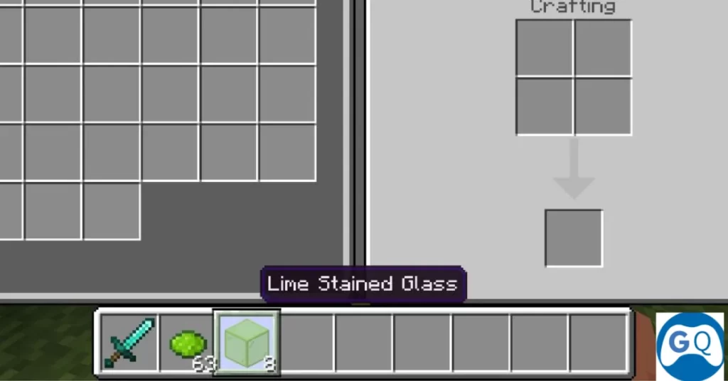 lime stained glass in inventory